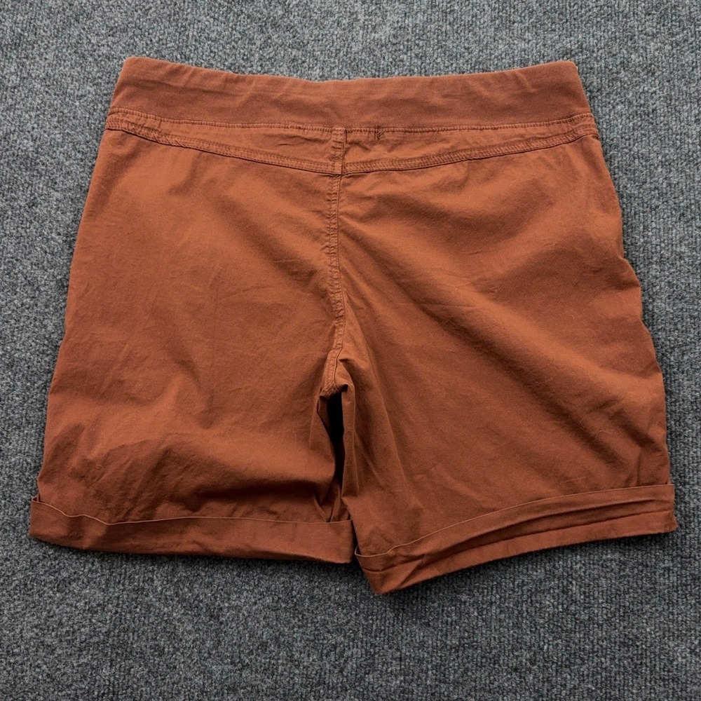 Wearables XCVI Cargo Utility Shorts Womens M Burnt Orange Pull On Stretch Hiking - Picture 2 of 10
